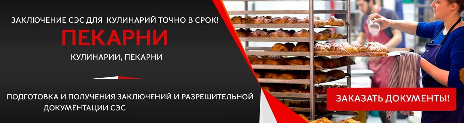 Документы для открытия пекарни в Одинцово